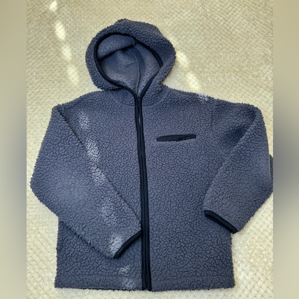 Old Navy | Blue Sherpa Zip Up Hoodie Jacket